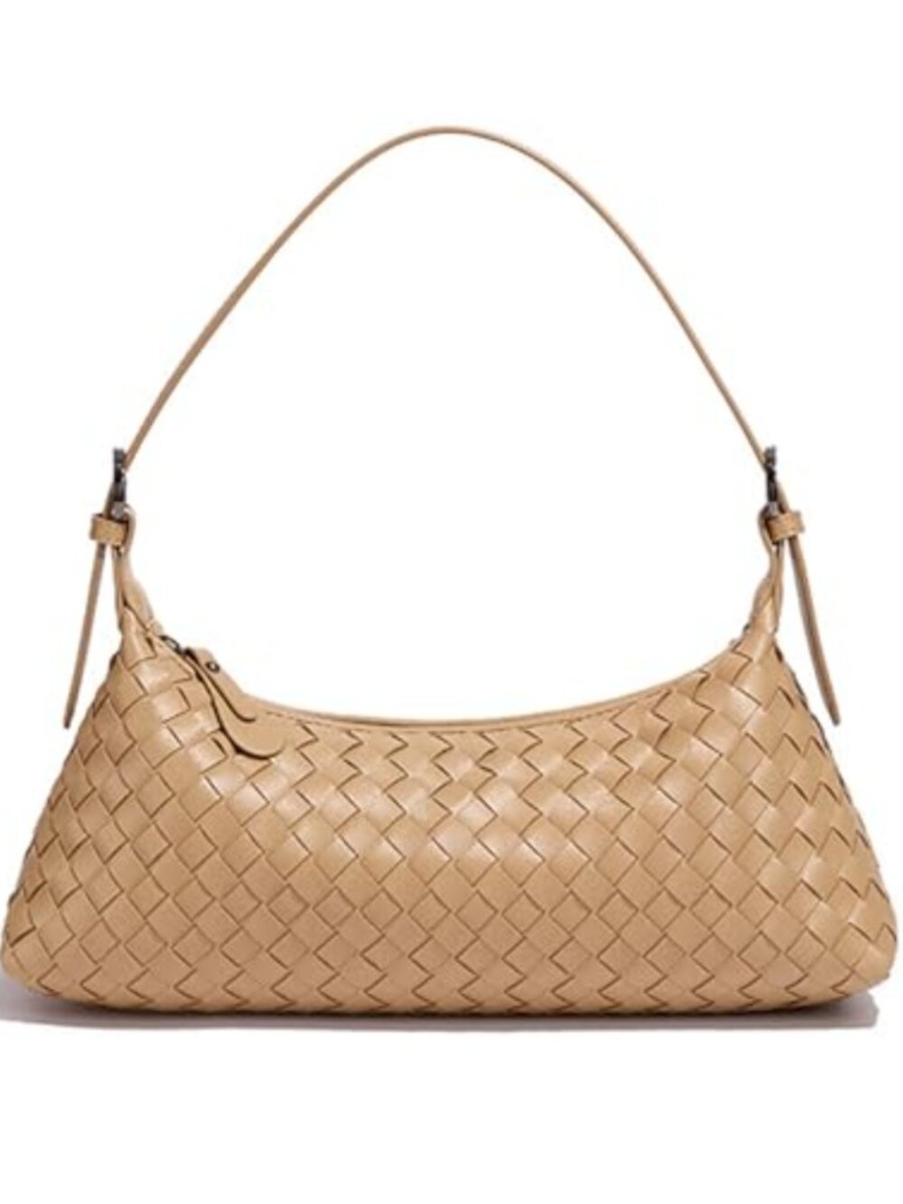 Woven Faux Leather Hobo Bag Women's Shoulder Purse Travel Handbag Adjustable